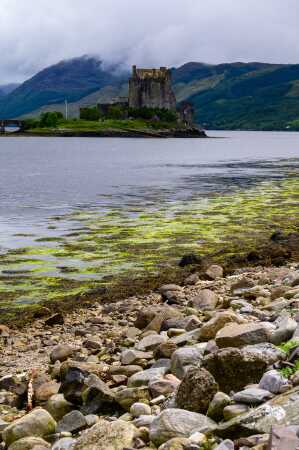 Strandskade og Eilean donan castle