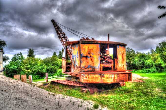 Rusten kran HDR