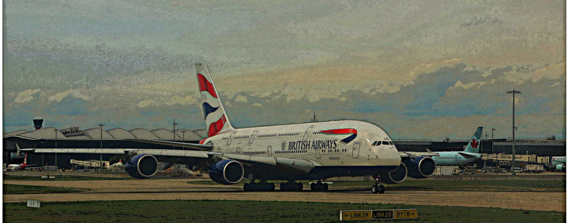 airbus a380 Heathrow airport aug 2015
