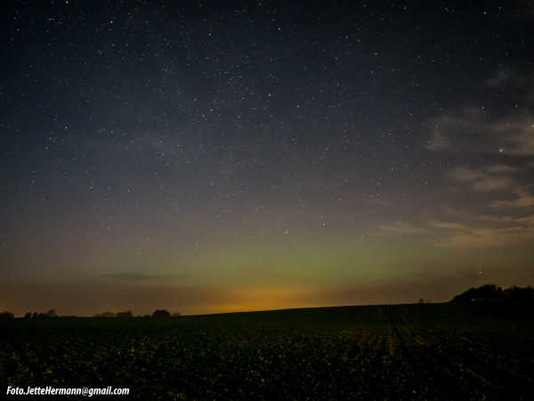 Nordlys nytårsnat fra Tavlsbjerg.