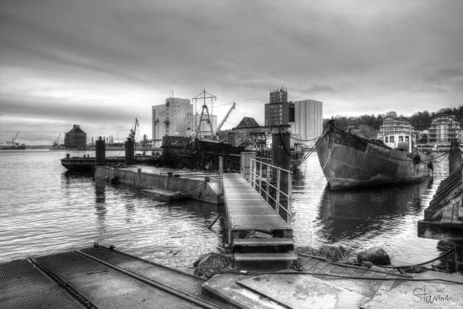 Havnen i Flensborg.