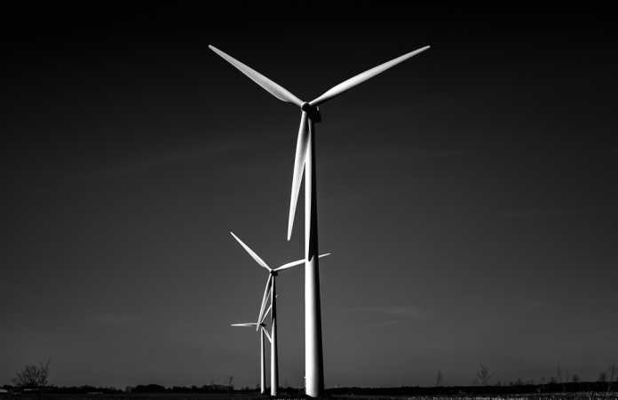 Wind mills in line -1